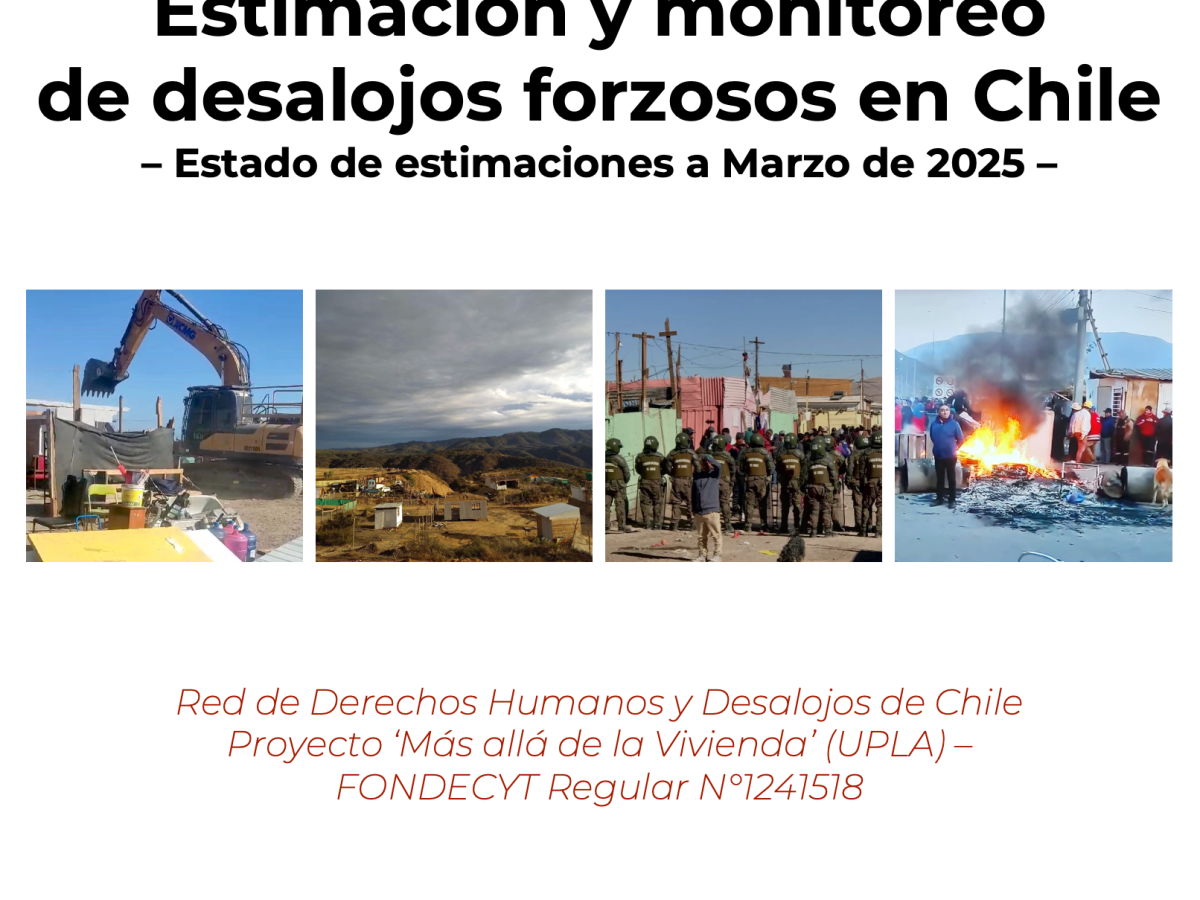 Estimación y monitoreo de desalojos forzosos en Chile  – Marzo&nbsp;2025